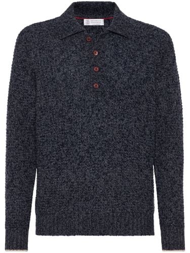 Cashmere And Wool Knitted Polo - Brunello Cucinelli - Modalova