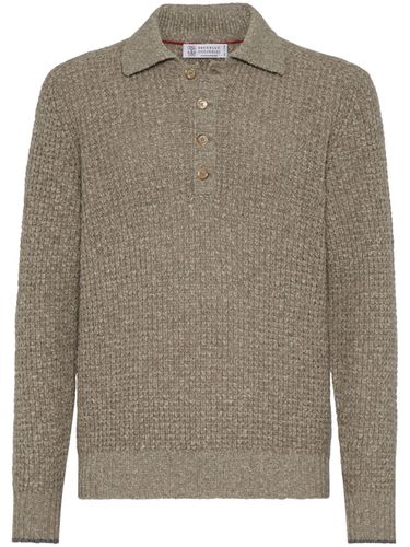 Cashmere And Wool Knitted Polo - Brunello Cucinelli - Modalova