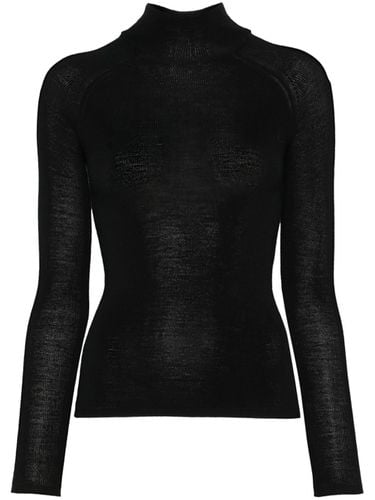 Wool And Silk Blend High-neck Sweater - Majestic - Modalova