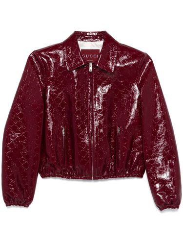 GUCCI - Leather Cropped Jacket - Gucci - Modalova