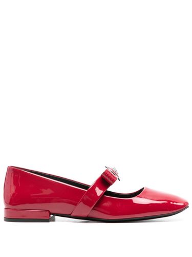 Gianni Ribbon Patent Leather Ballets - Versace - Modalova