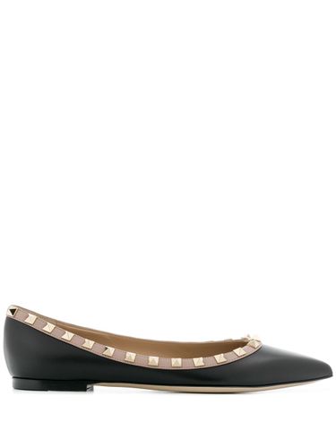 Rockstud Leather Ballet Flats - Valentino Garavani - Modalova