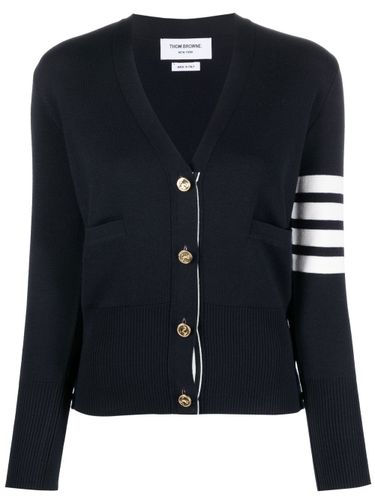 THOM BROWNE - 4bar Wool Cardigan - Thom Browne - Modalova