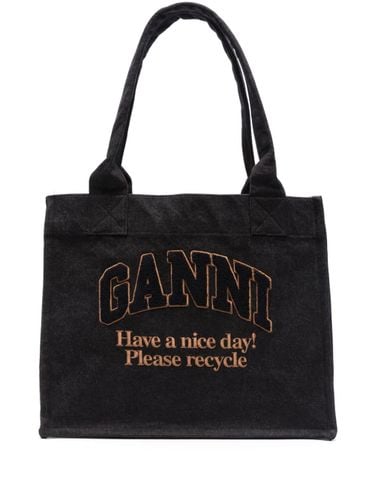 GANNI - Large Denim Tote Bag - Ganni - Modalova