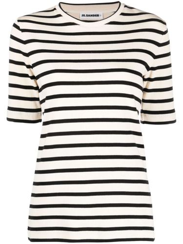 JIL SANDER - Striped Cotton T-shirt - Jil Sander - Modalova