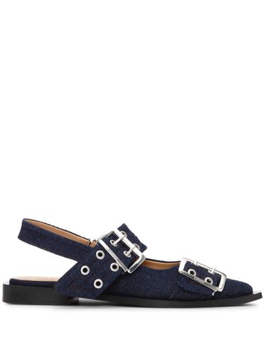 GANNI - Denim Slingback Ballets - Ganni - Modalova