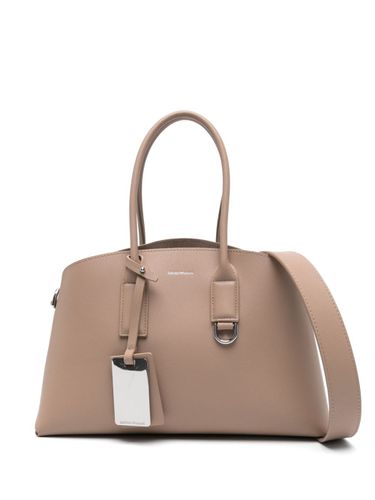 Recycled Leather Medium Tote Bag - Emporio Armani - Modalova