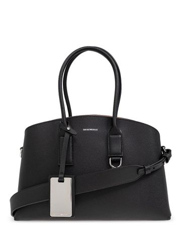 Recycled Leather Medium Tote Bag - Emporio Armani - Modalova