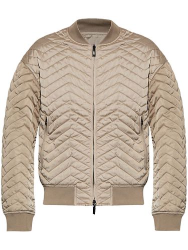 Satin Quilted Bomber Jacket - Emporio Armani - Modalova