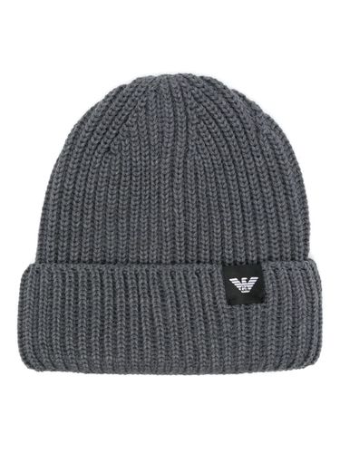 EMPORIO ARMANI - Logo Wool Beanie - Emporio Armani - Modalova