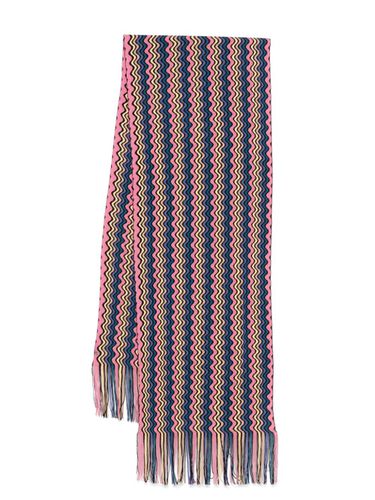 Wave Motif Wool Blend Scarf - Missoni - Modalova