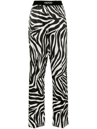 Zebra Print Silk Trousers - Tom Ford - Modalova