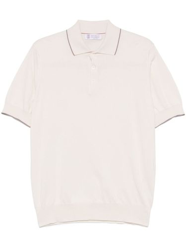 Cotton Knitted Polo Shirt - Brunello Cucinelli - Modalova