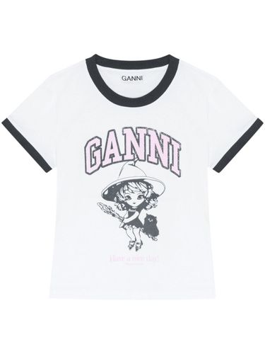 Witch Organic Cotton T-shirt - Ganni - Modalova