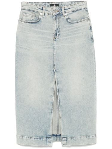 Amber Denim Cotton Skirt - 7 For All Mankind - Modalova