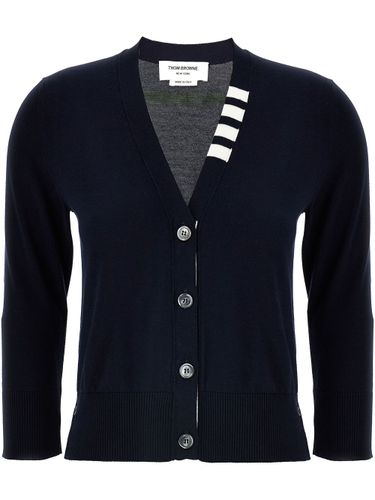 THOM BROWNE - 4bar Cotton Cardigan - Thom Browne - Modalova