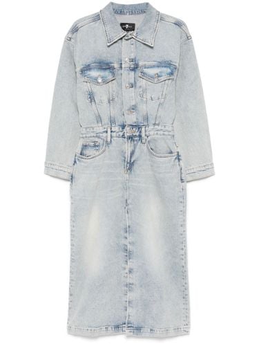 Denim Long Dress - 7 For All Mankind - Modalova