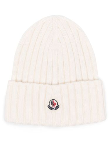 MONCLER - Logo Wool Beanie - Moncler - Modalova