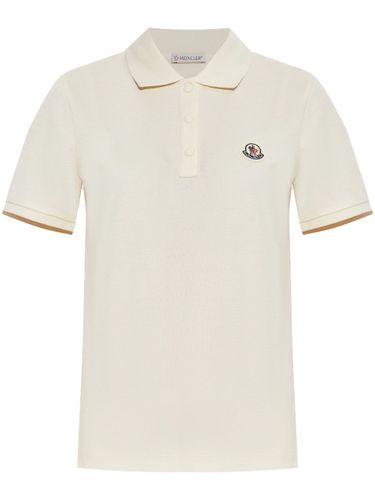 MONCLER - Logo Cotton Polo Shirt - Moncler - Modalova