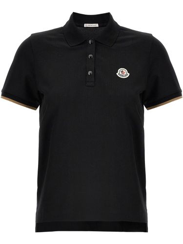 MONCLER - Logo Cotton Polo Shirt - Moncler - Modalova