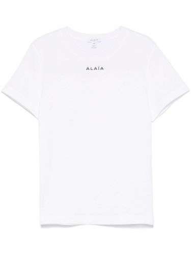 ALAÏA - Logo Cotton T-shirt - AlaÏa - Modalova