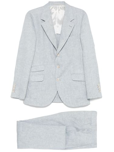 Linen Single-breasted Suit - Brunello Cucinelli - Modalova