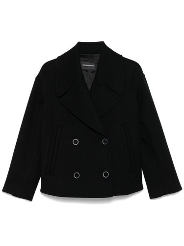 Wool Double-breasted Coat - Emporio Armani - Modalova