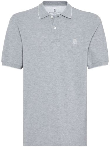 Logo Cotton Polo Shirt - Brunello Cucinelli - Modalova