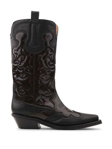 GANNI - Embroidered Western Boots - Ganni - Modalova