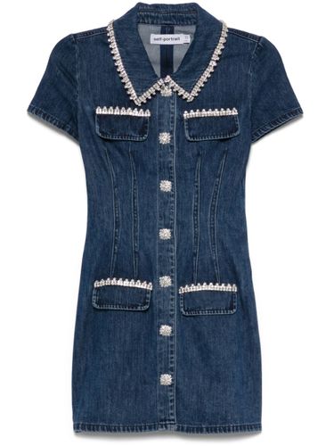 SELF PORTRAIT - Denim Mini Dress - Self Portrait - Modalova