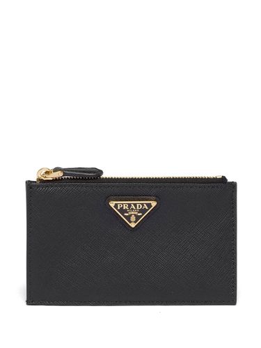 Saffiano Leather Zipped Card Case - Prada - Modalova