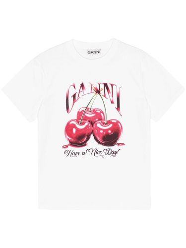 Cherry Organic Cotton T-shirt - Ganni - Modalova