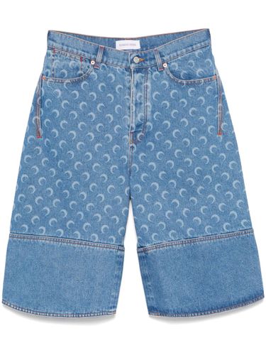 Moon Denim Bermuda Shorts - Marine Serre - Modalova