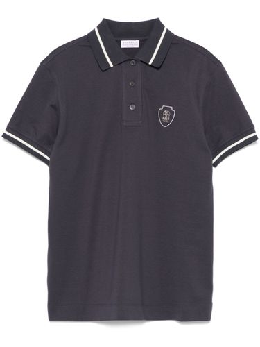 Logo Cotton Polo Shirt - Brunello Cucinelli - Modalova