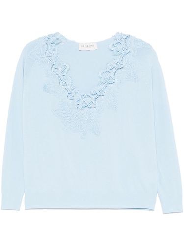 ERMANNO - Lace Detail Cotton Top - Ermanno - Modalova