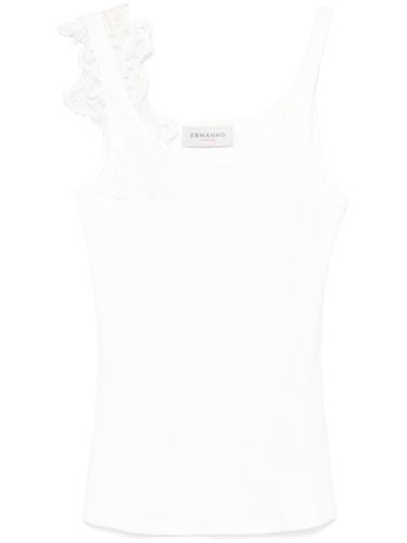 ERMANNO - Lace Detail Tank Top - Ermanno - Modalova