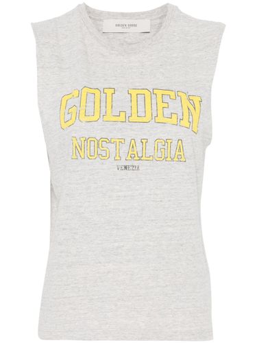 GOLDEN GOOSE - Logo Cotton Tank Top - Golden Goose - Modalova