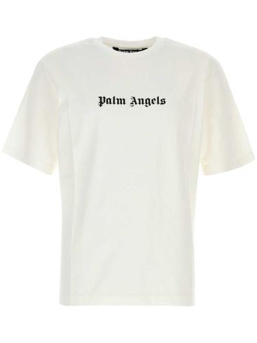 Classic Logo Cotton T-shirt - Palm Angels - Modalova