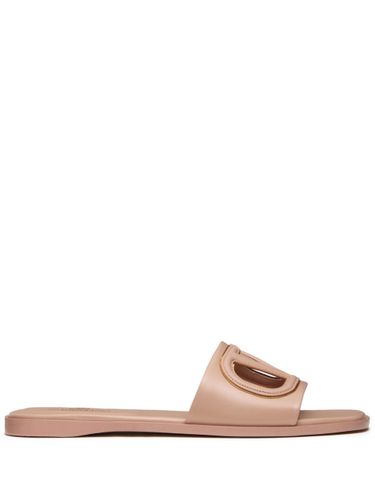 Vlogo Cut-out Leather Slides - Valentino Garavani - Modalova