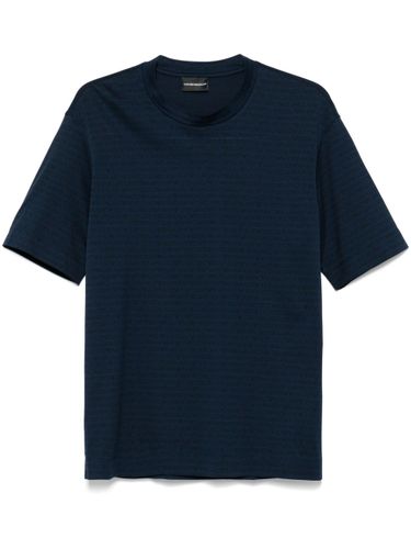 Allover Logo Cotton T-shirt - Emporio Armani - Modalova