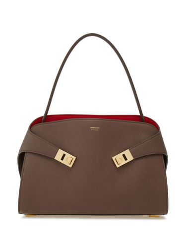 Hug Small Leather Tote Bag - Ferragamo - Modalova