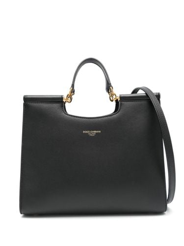 Sicily Small Leather Tote Bag - Dolce & Gabbana - Modalova