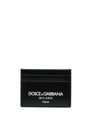 Leather Credit Card Holder - Dolce & Gabbana - Modalova