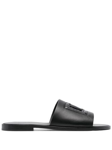 DOLCE & GABBANA - Leather Slipper - Dolce & Gabbana - Modalova