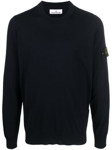 Wool Pullover With Logo - Stone Island - Modalova