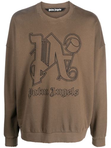 Cotton Sweatshirt With Logo - Palm Angels - Modalova