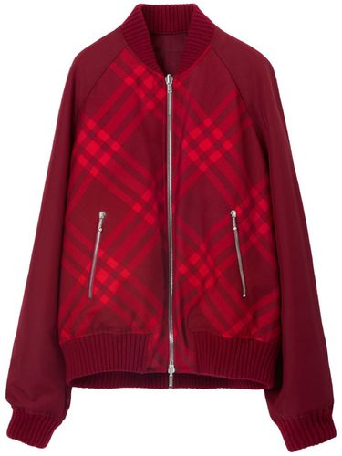 Cardigan With Check Pattern - Burberry - Modalova