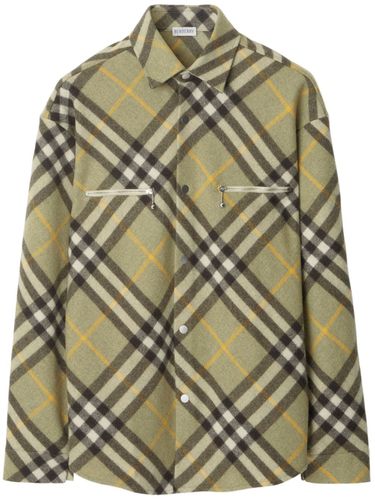 BURBERRY - Shirt With Check Motif - Burberry - Modalova