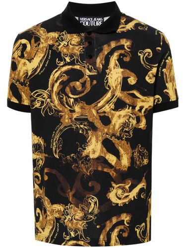 Cotton Polo Shirt With Logo - Versace Jeans Couture - Modalova