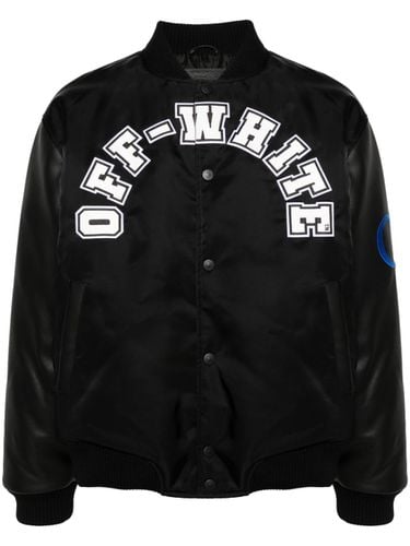 OFF-WHITE - Varsity Lea Jacket - Off-White - Modalova